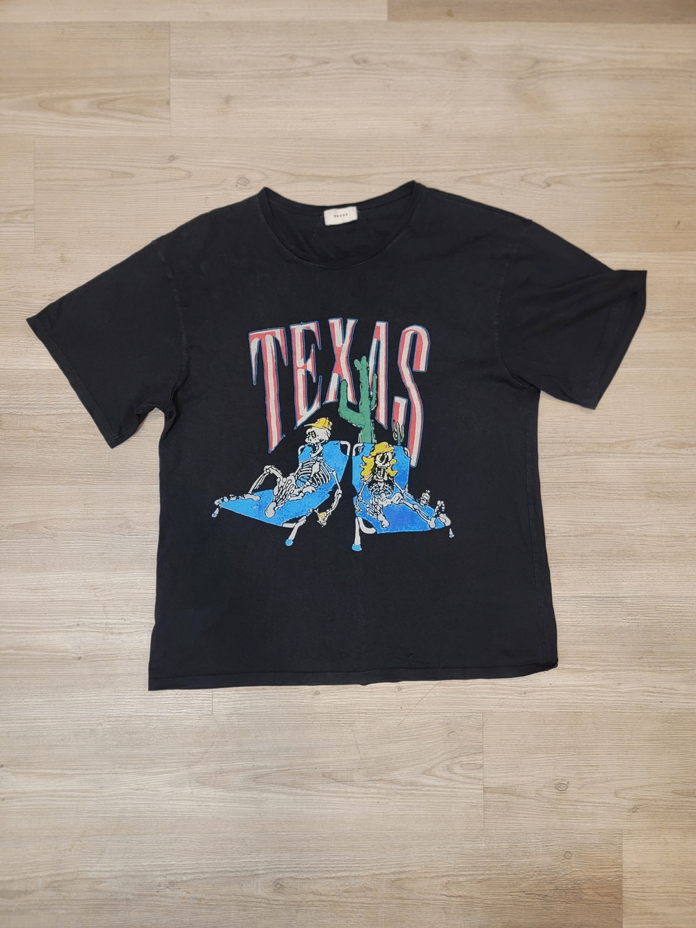 Rhude "Texas" Don't Cry Girls I'll Be Right Back — Size L | Black